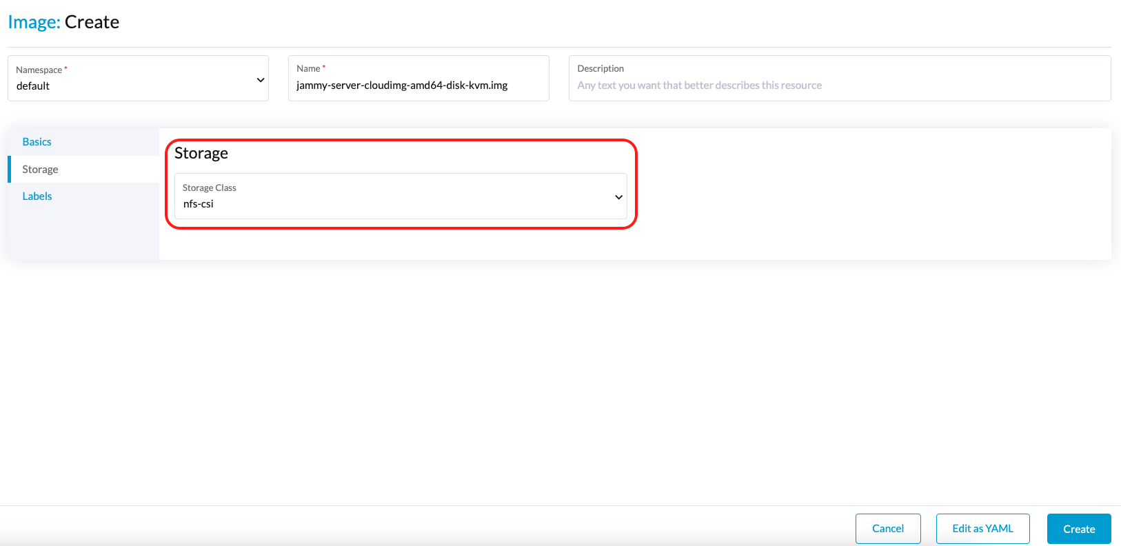 create-image-with-nfs-csi